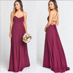 NWT SMYM Godshaw Goddess Maxi Gown Merlot Sz XS
